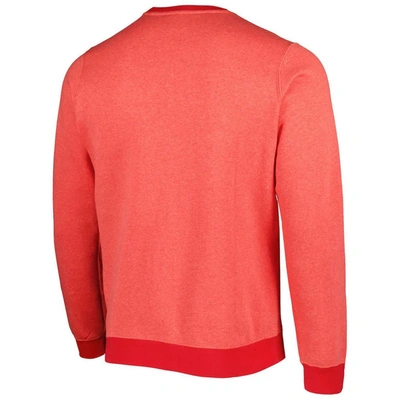 Shop Nike Heathered Scarlet Ohio State Buckeyes Vault Stack Club Fleece Pullover Sweatshirt