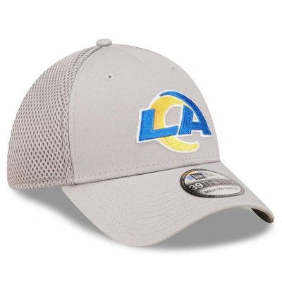 Shop New Era Gray Los Angeles Rams Team Neo 39thirty Flex Hat