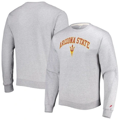 Shop League Collegiate Wear Gray Arizona State Sun Devils 1965 Arch Essential Lightweight Pullover Sweats