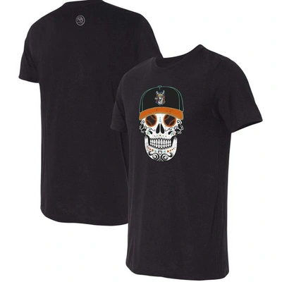 Shop 108 Stitches Black Llamas De Hickory Copa De La Diversion Sugar Skull Tri-blend T-shirt