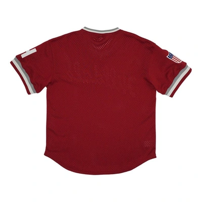 Shop Rings & Crwns Red Hilldale Club Mesh Replica V-neck Jersey