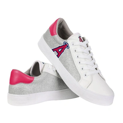 Shop Foco Los Angeles Angels Glitter Sneakers In White