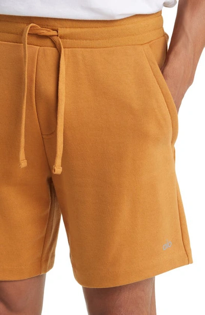 Shop Alo Yoga Chill Shorts In Toffee