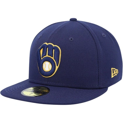 Shop New Era Navy Milwaukee Brewers 9/11 Memorial Side Patch 59fifty Fitted Hat