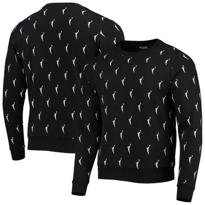 Shop The Wild Collective Black Wnba Logowoman All Over Logo Pullover Sweatshirt