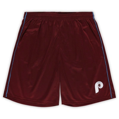 Shop Profile Burgundy Philadelphia Phillies Big & Tall Mesh Shorts