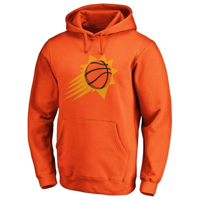 Shop Fanatics Branded Orange Phoenix Suns Icon Primary Logo Fitted Pullover Hoodie