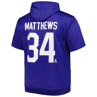 Fanatics Men's  Auston Matthews Blue Toronto Maple Leafs Big And Tall Name And Number Pullover Hoodie In Blue