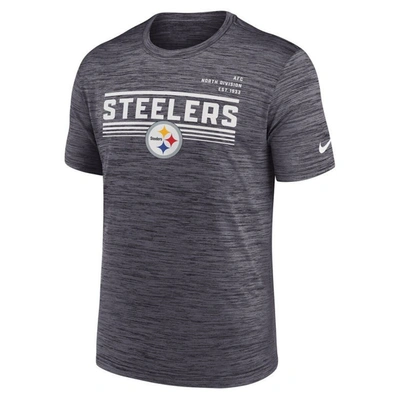 Shop Nike Anthracite Pittsburgh Steelers Yardline Velocity Performance T-shirt