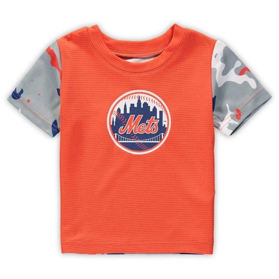 Shop Outerstuff Newborn & Infant Orange/royal New York Mets Pinch Hitter T-shirt & Shorts Set