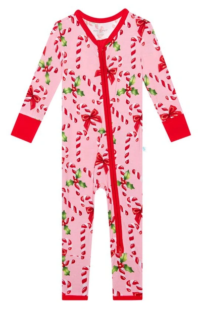 Shop Posh Peanut Kids' Helen Fitted Convertible Footie Pajamas In Light/ Pastel Pink