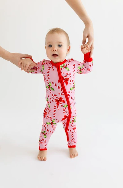 Shop Posh Peanut Kids' Helen Fitted Convertible Footie Pajamas In Light/ Pastel Pink