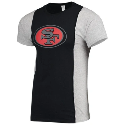 Shop Refried Apparel Black/heathered Gray San Francisco 49ers Sustainable Split T-shirt