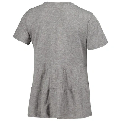 Shop Boxercraft Gray Virginia Tech Hokies Willow Ruffle-bottom T-shirt
