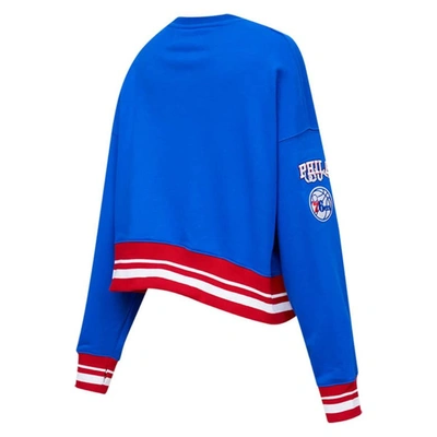 Shop Pro Standard Royal Philadelphia 76ers Mash Up Pullover Sweatshirt
