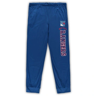 Shop Concepts Sport Blue New York Rangers Big & Tall Pullover Hoodie & Joggers Sleep Set