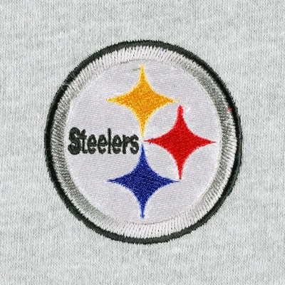 Shop Profile Heather Gray Pittsburgh Steelers Big & Tall Fleece Raglan Full-zip Hoodie Jacket
