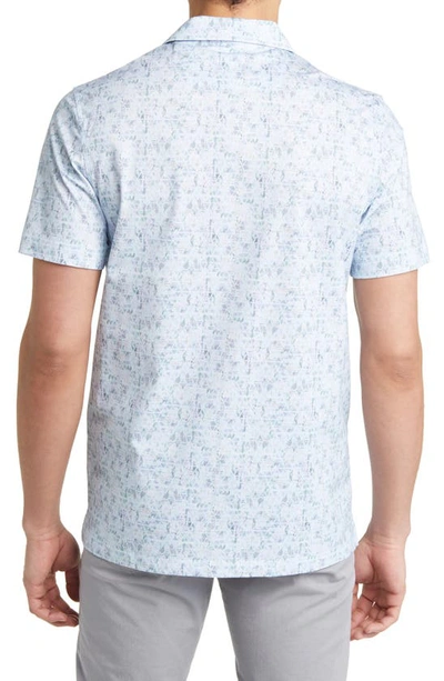 Bugatchi Victor Ooohcotton® Microprint Polo In Air-blue