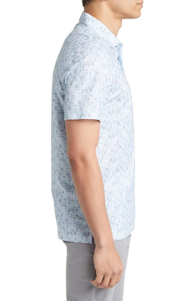 Bugatchi Victor Ooohcotton® Microprint Polo In Air-blue