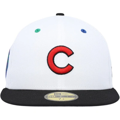 Shop New Era White/black Chicago Cubs 1962 Mlb All-star Game Primary Eye 59fifty Fitted Hat