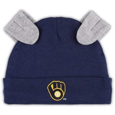 Shop Outerstuff Newborn & Infant Navy/white Milwaukee Brewers Dream Team Bodysuit Hat & Footed Pants Set