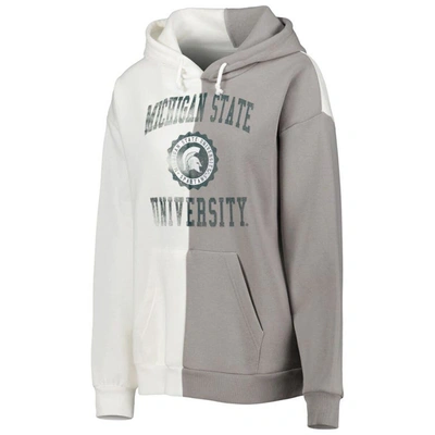Shop Gameday Couture Gray/white Michigan State Spartans Split Pullover Hoodie