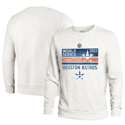 Shop Majestic Threads White Houston Astros 2022 World Series Champions Front Line Pullover Sweatshirt