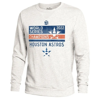 Shop Majestic Threads White Houston Astros 2022 World Series Champions Front Line Pullover Sweatshirt