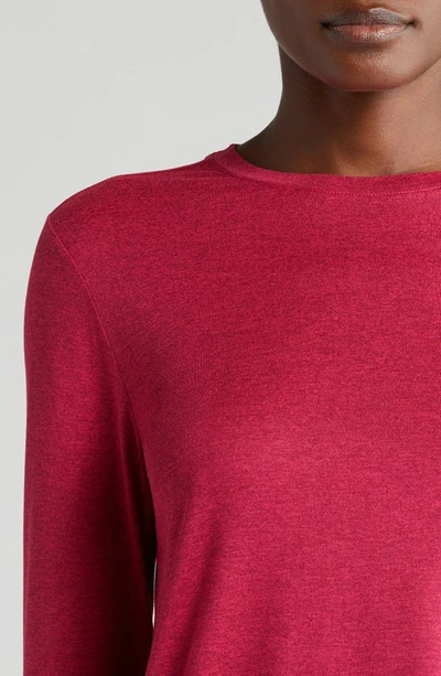 Shop Zella Liana Restore Soft Lite Long Sleeve T-shirt In Pink Bright