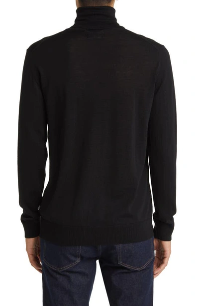 Nn07 Richard 6630 Merino Wool Turtleneck Sweater In Black