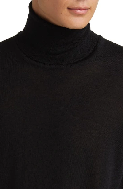 Nn07 Richard 6630 Merino Wool Turtleneck Sweater In Black