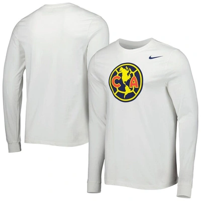 Shop Nike White Club America Core Long Sleeve T-shirt