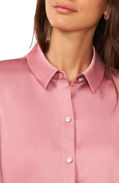 Shop Halogen Button-up Shirt In Foxglove