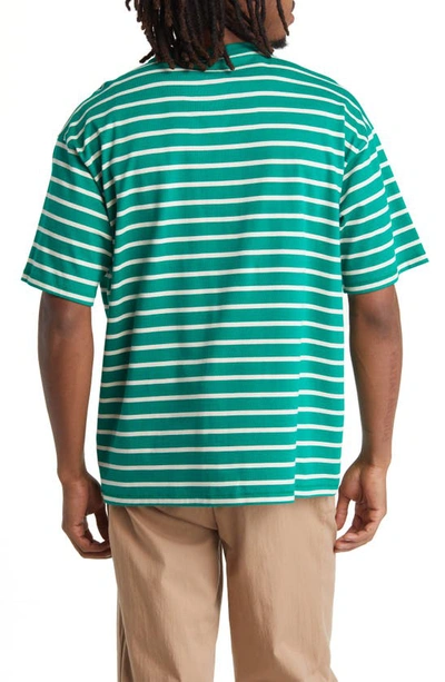 Shop Bp. Stripe Cotton T-shirt In Green Ultra Stripe