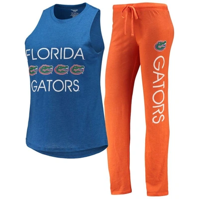 Shop Concepts Sport Orange/royal Florida Gators Tank Top & Pants Sleep Set