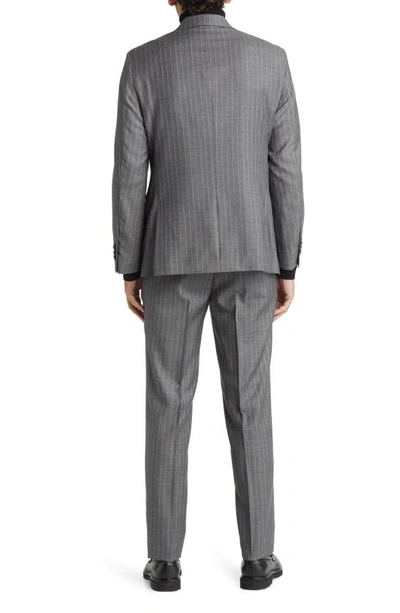 Daniel Hechter Norris Stripe Wool Suit In Grey