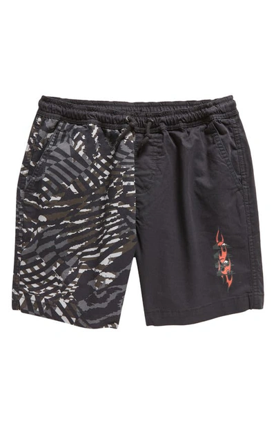 Shop Quiksilver Kids' Radical Times Stretch Cotton Shorts In Black