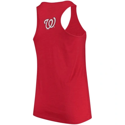 Shop Soft As A Grape Red Washington Nationals Plus Size Swing For The Fences Racerback Tank Top