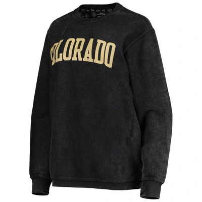 Shop Pressbox Black Colorado Buffaloes Comfy Cord Vintage Wash Basic Arch Pullover Sweatshirt