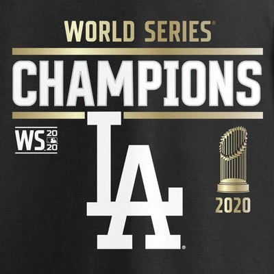Shop Fanatics Branded Black Los Angeles Dodgers 2020 World Series Champions Signature Roster Big & Tall T