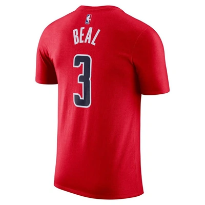 Shop Nike Bradley Beal Red Washington Wizards Icon 2022/23 Name & Number T-shirt