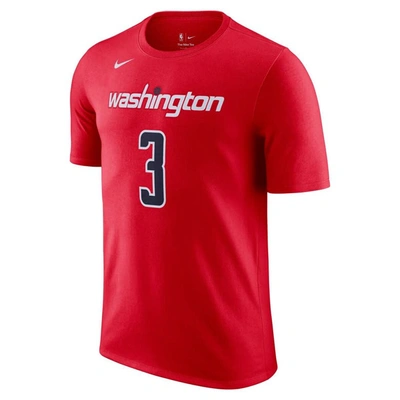 Shop Nike Bradley Beal Red Washington Wizards Icon 2022/23 Name & Number T-shirt