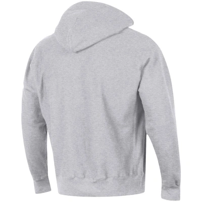 Champion Heathered Gray Ohio State Buckeyes Vault Logo Reverse Weave Pullover Hoodie In Heather Gray