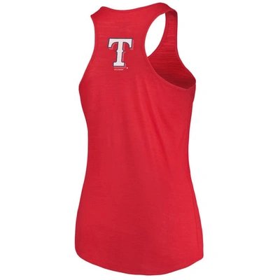 Shop Soft As A Grape Red Texas Rangers Plus Size Swing For The Fences Racerback Tank Top
