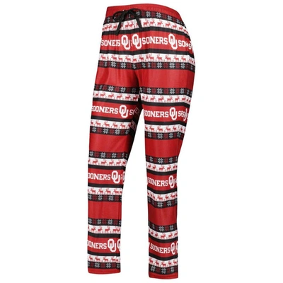 Shop Foco Crimson Oklahoma Sooners Ugly Long Sleeve T-shirt & Pajama Pants Sleep Set