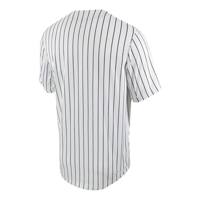 Shop Nike White/navy Arizona Wildcats Pinstripe Replica Full-button Baseball Jersey