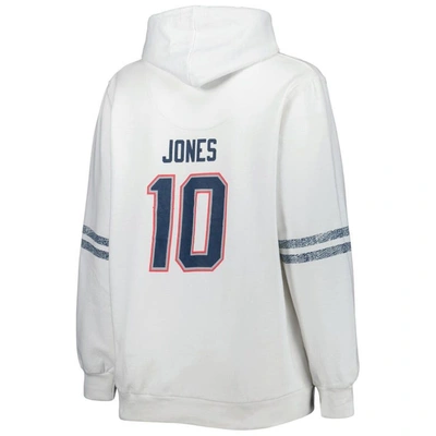 Shop Profile Mac Jones White New England Patriots Plus Size Name & Number Pullover Hoodie
