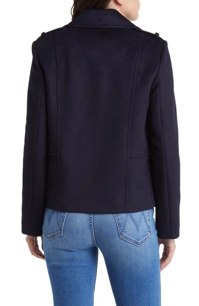 Sam Edelman Wool Blend Peacoat In Navy