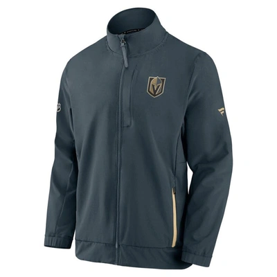 Shop Fanatics Branded Gray Vegas Golden Knights Authentic Pro Rink Coaches Full-zip Jacket