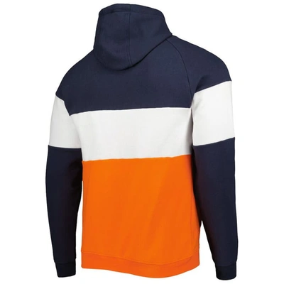 Shop New Era Orange Chicago Bears Colorblock Current Pullover Hoodie